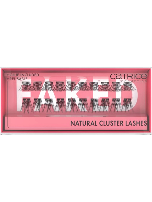 Gene false, catrice | Gene false smocuri faked natural cluster 20 bucati cu adeziv catrice | 1001cosmetice.ro