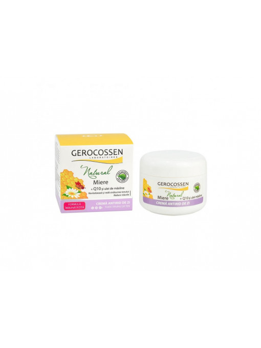 Gerocossen natural crema antirid de zi cu miere si q10 pentru toate tipurile de ten 1 - 1001cosmetice.ro