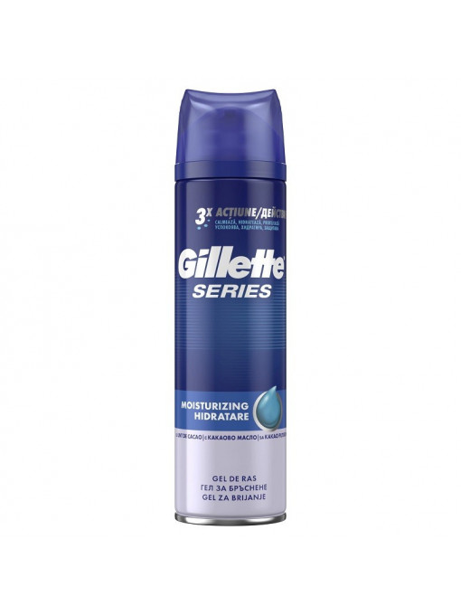 Gillette series 3x moisturizing gel de ras 200 ml 1 - 1001cosmetice.ro