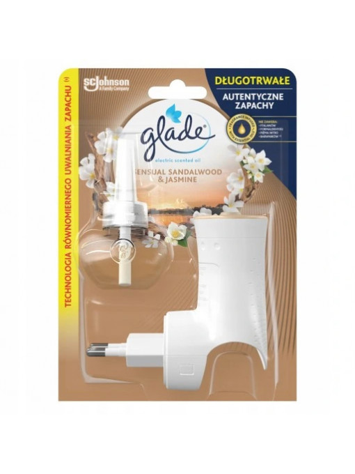 Odorizante camera, glade | Glade aparat electric odorizant de camera electric scented oil + rezerva sensual sandalwood&jasmine | 1001cosmetice.ro