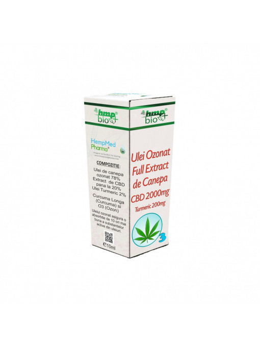 Hempmed pharma | Hempmed pharma ulei ozonat full extract de canepa cbd 2000 mg si turmeric 200 mg | 1001cosmetice.ro