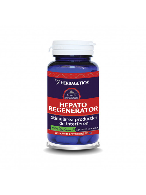 Herbagetica suplimente alimentare hepato regenerator 60 de capsule 1 - 1001cosmetice.ro