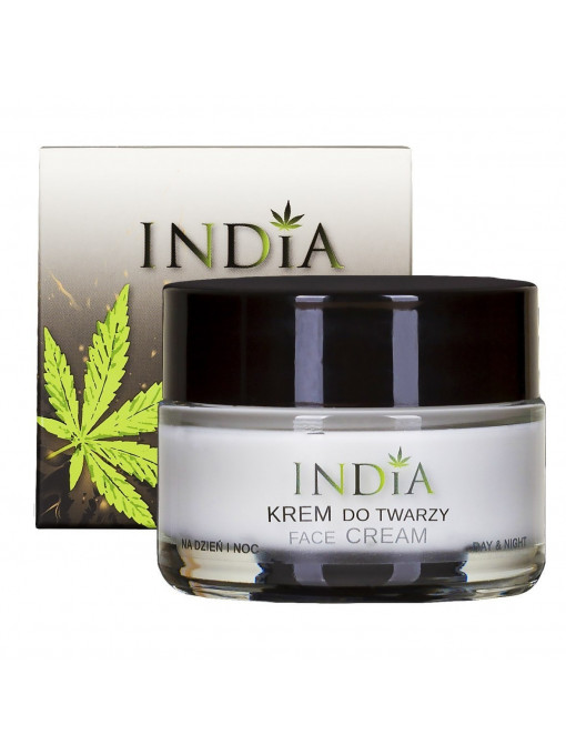 India | India face cream with hemp oil crema de zi si noapte pentru fata cu ulei de canepa | 1001cosmetice.ro