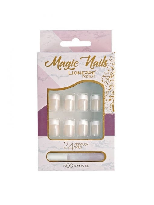 Unghii false | Lionesse magic nails unghii false cu adeziv mn24 | 1001cosmetice.ro