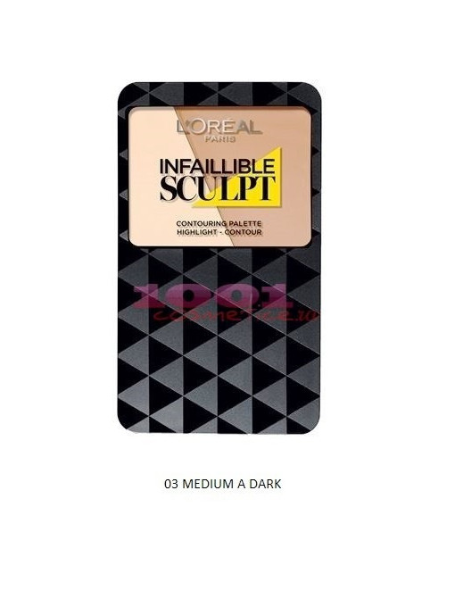 Loreal | Loreal infaillible sculpt fond de ten compact cu efect de sculptare a fetei 03 medium a dark | 1001cosmetice.ro