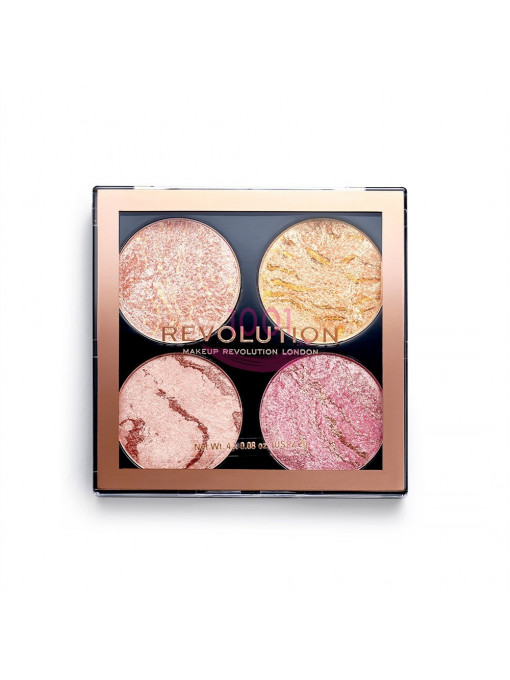 Makeup revolution highlighter and bronzer cheek kit fresh perspective 1 - 1001cosmetice.ro