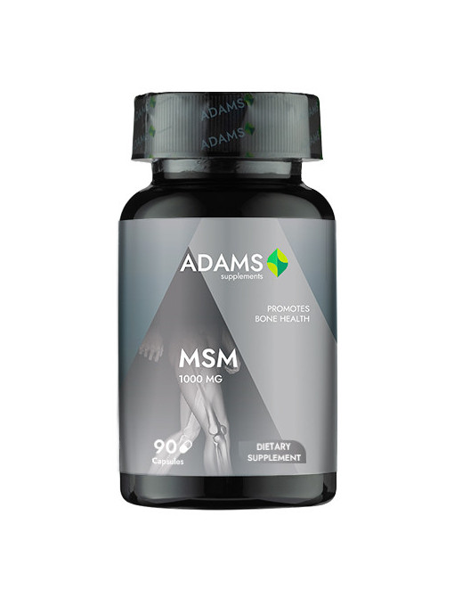 Adams | Msm 1000 mg, supliment alimentar, adams, cutie 90 capsule | 1001cosmetice.ro