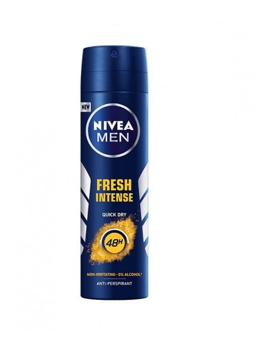Parfumuri barbati, nivea | Nivea men fresh intense 48h antiperspirant deodorant spray | 1001cosmetice.ro
