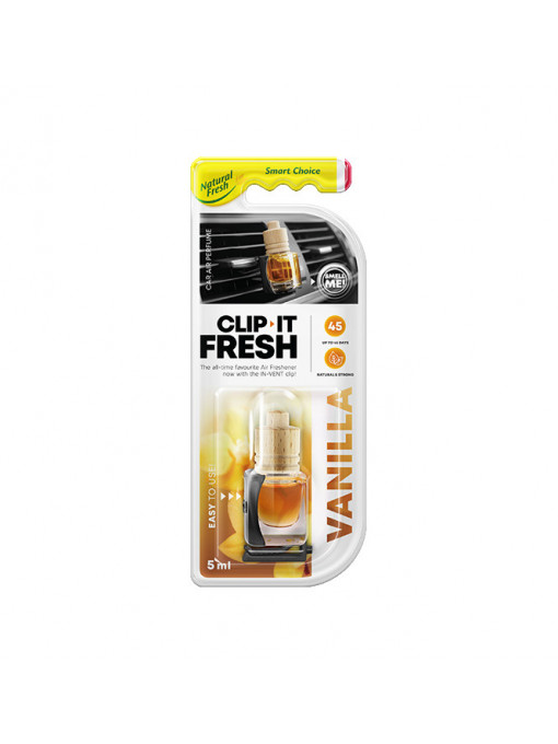 Auto | Odorizant auto lichid clip it fresh vanilla elix 5 ml | 1001cosmetice.ro