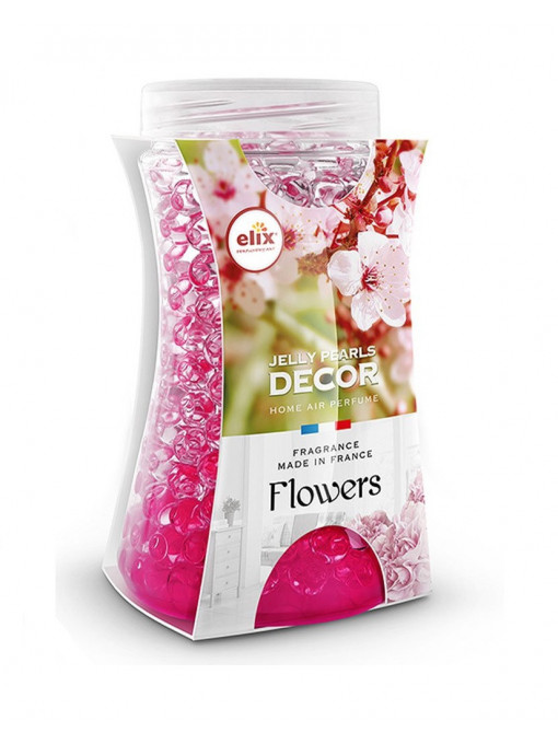 Odorizant cu perle decorative de gel, Flowers Elix, 350 ml