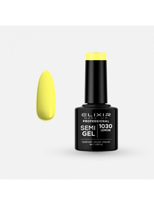 Unghii, elixir | Oja semipermanenta semi gel elixir makeup professional 1030, 8 ml | 1001cosmetice.ro