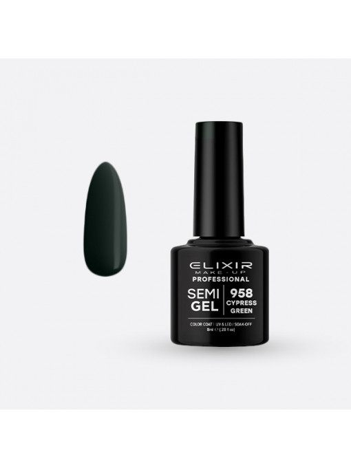 Elixir | Oja semipermanenta semi gel elixir makeup professional 958, 8 ml | 1001cosmetice.ro