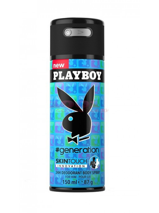 Playboy generation 24h deodorant bodyspray men 1 - 1001cosmetice.ro