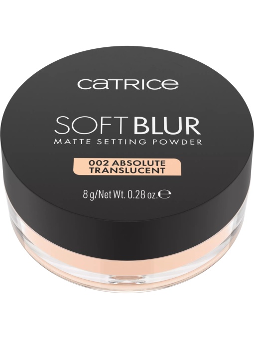 Pudra | Pudra pentru fixare mata soft blur mattifying powder absolute translucent 002 catrice, 8g | 1001cosmetice.ro