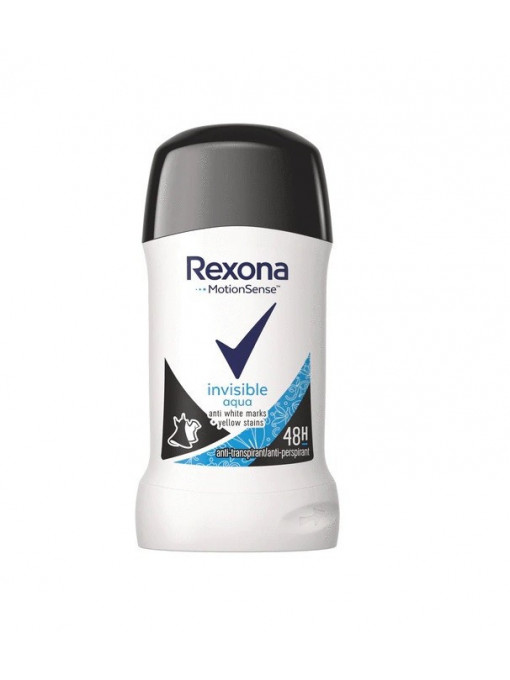 Spray &amp; stick dama, model: stick | Rexona motionsense invisible aqua antiperspirant stick women | 1001cosmetice.ro