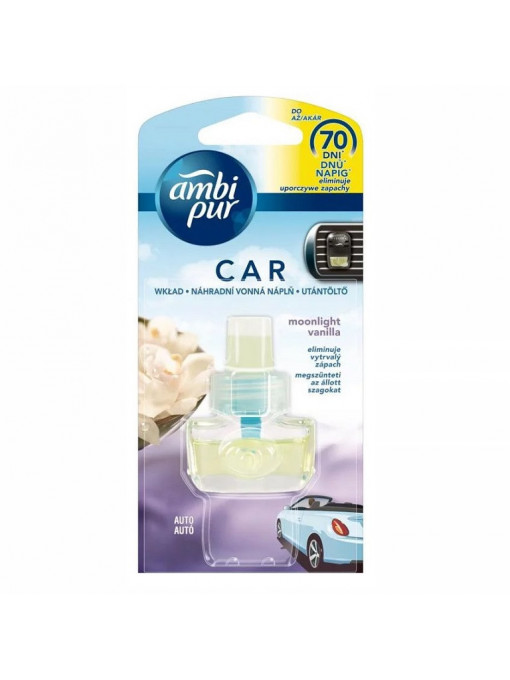 Auto | Rezerva odorizant auto lichid moonlight vanilla ambi pur, 7 ml | 1001cosmetice.ro