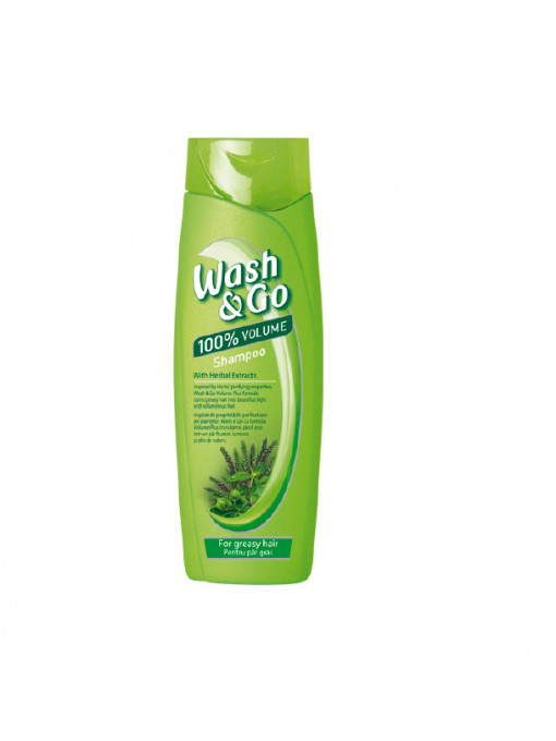 Wash & go | Sampon cu extract de ierburi pentru par gras, wash & go, 360 ml | 1001cosmetice.ro