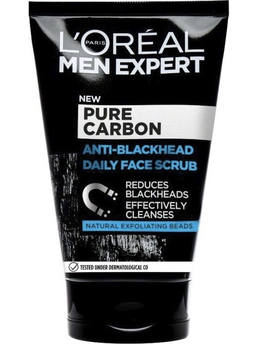 Crema fata barbati, loreal | Scrub de fata anti puncte negre men expert pure carbon, loreal 100 ml | 1001cosmetice.ro