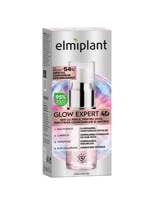 Promotii | Ser antirid pentru ochi impotriva cearcanelor glow expert 4d, elmiplant, 15 ml | 1001cosmetice.ro