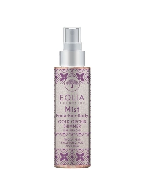 Parfumuri dama | Spray stralucitor de fata, par si corp cu acid hialuronic si orhidee pink diamond eolia cosmetics, 150ml | 1001cosmetice.ro