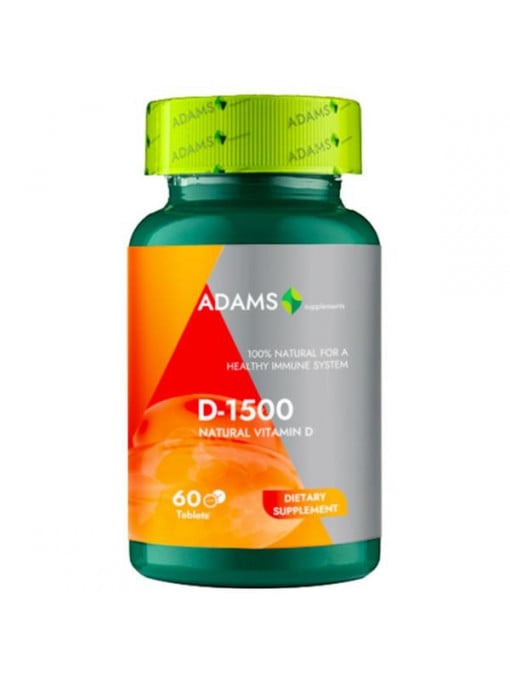 Promotii | Supliment alimentar vitamina d d-1500, adams, 60 tablete | 1001cosmetice.ro