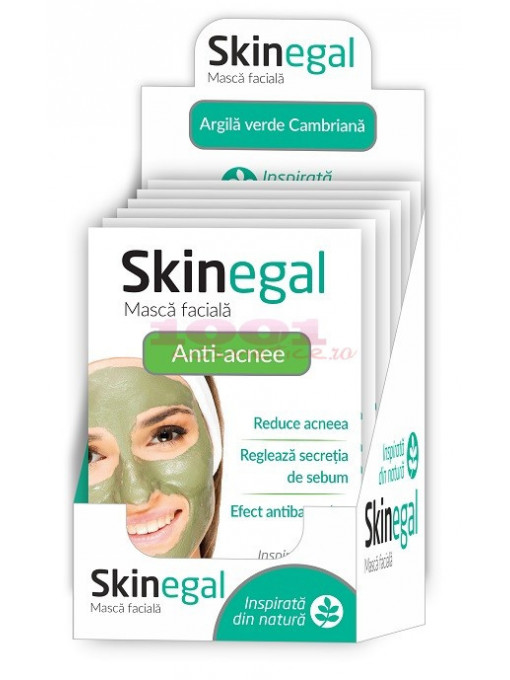 Zdrovit skinegal masca anti-acnee cu argila verde aloe vera si ovaz 1 - 1001cosmetice.ro