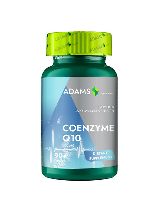 Suplimente &amp; produse bio, adams | Adams coenzyma q10 100 mg supliment alimentar 90 capsule | 1001cosmetice.ro