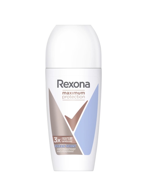 Spray &amp; stick dama, rexona | Antiperspirant deodorant roll-on, maximum protection clean scent, rexona, 50 ml | 1001cosmetice.ro