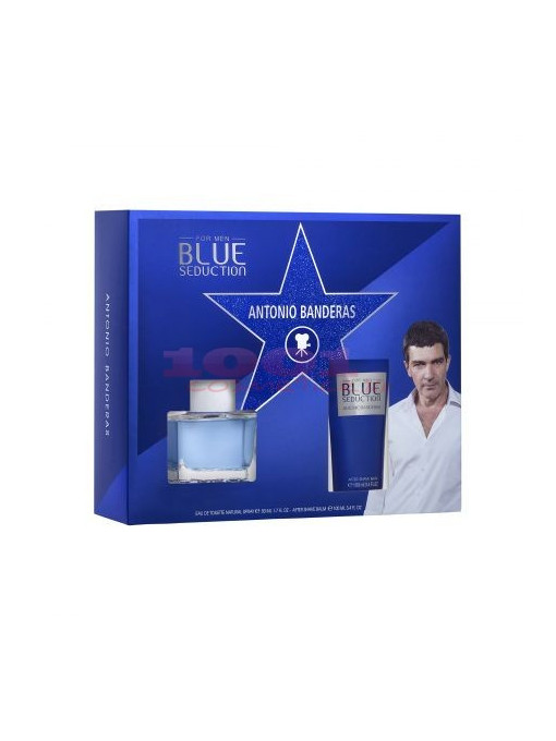 Antonio banderas blue seduction edt 50 ml + after shave balsam 75 ml set 1 - 1001cosmetice.ro