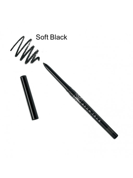 Machiaj sprancene, avon | Avon true color glimmerstick creion pentru sprancene soft black | 1001cosmetice.ro