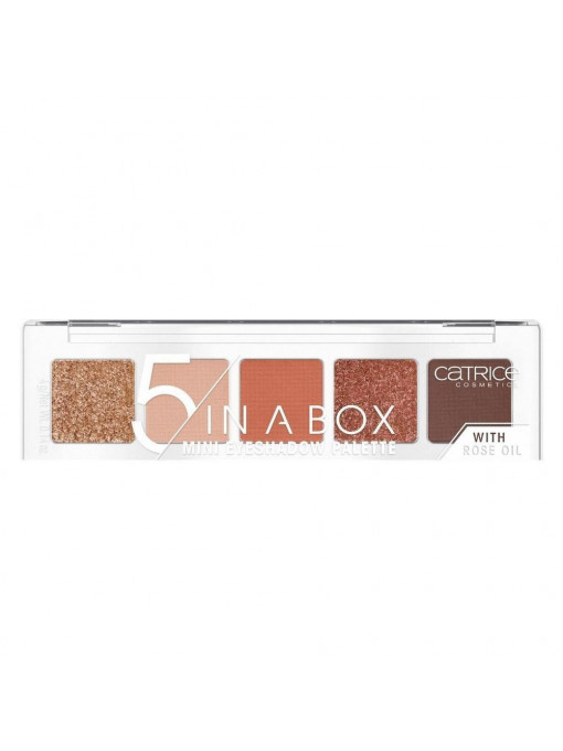 Truse make-up, catrice | Catrice 5 in a box mini eyeshadow palette paleta de farduri mini warm spice look 030 | 1001cosmetice.ro