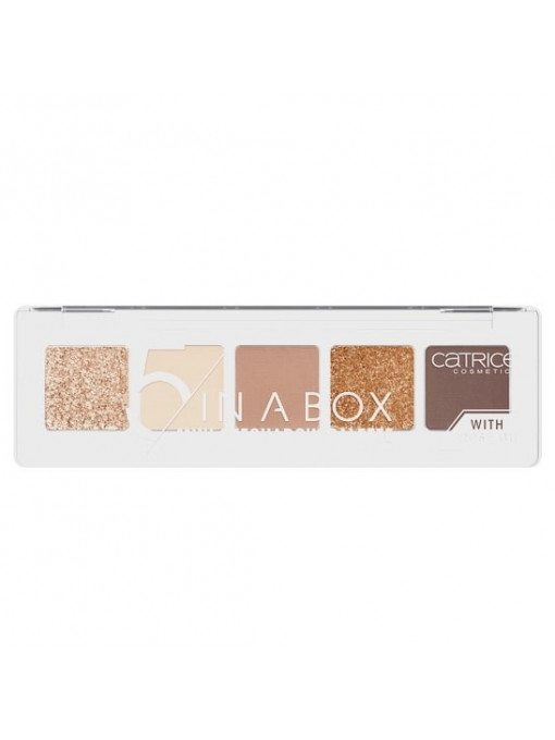 Truse make-up, catrice | Catrice 5 in a box mini eyeshadow palette paleta de farduri mini golden nude look 010 | 1001cosmetice.ro