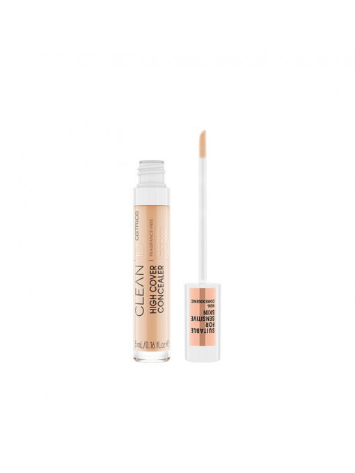 Corector, catrice | Catrice clean id high cover concealer corector warm peach 025 | 1001cosmetice.ro