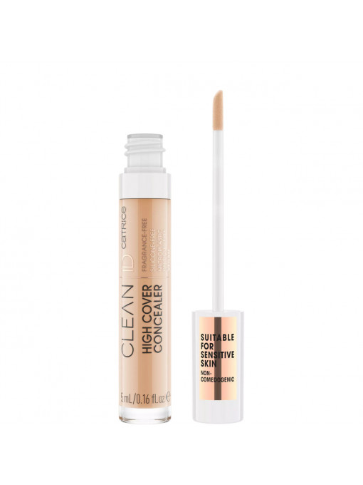 Concealer - corector, catrice | Corector clean id high cover concealer, warm beige, catrice | 1001cosmetice.ro