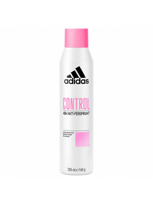 Spray &amp; stick dama | Deodorant body spray control 48h anti-perspirant, adidas, 250 ml | 1001cosmetice.ro