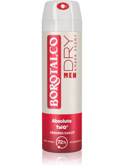 Spray &amp; stick barbati | Deodorant spray men dry 72h pentru barbati parfum amber, borotalco, 150 ml | 1001cosmetice.ro