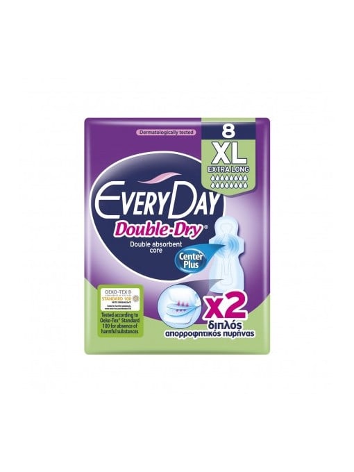 Ingrijire corp, every day | Everyday absorbante double dry xl extra long 8 bucati | 1001cosmetice.ro