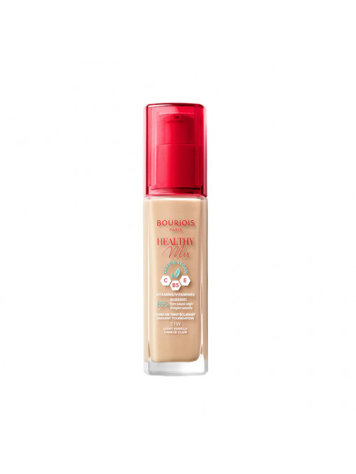 Fond de ten, bourjois | Fond de ten healthy mix bourjois, light vanilla 51w, 30 ml | 1001cosmetice.ro