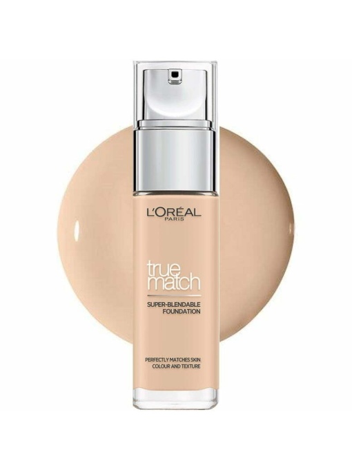 Make-up | Fond de ten true match/accord parfait, l'oreal paris, 1.n ivory, 30 ml | 1001cosmetice.ro