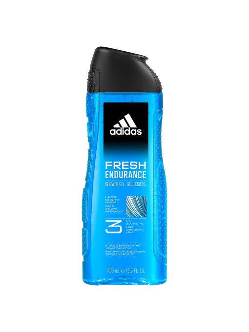 Par | Gel de dus 3 in 1 corp, par, fata fresh endurance, adidas, 400 ml | 1001cosmetice.ro