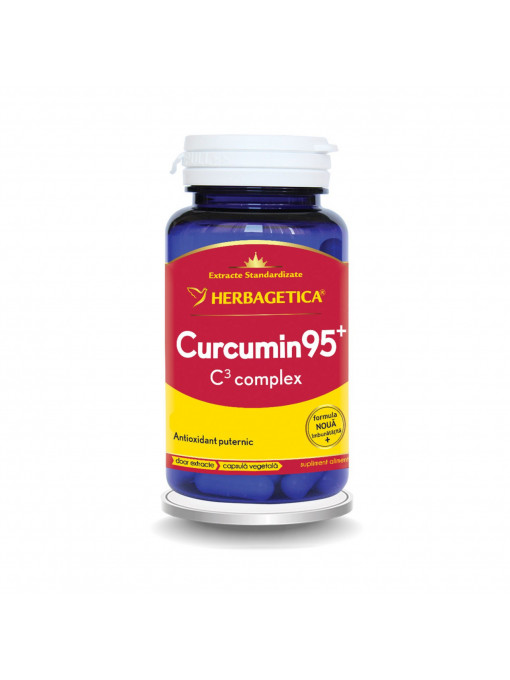 Suplimente &amp; produse bio, afectiuni: antioxidanti | Herbagetica suplimente alimentare curcumin 95 c3 complex 60 de capsule | 1001cosmetice.ro