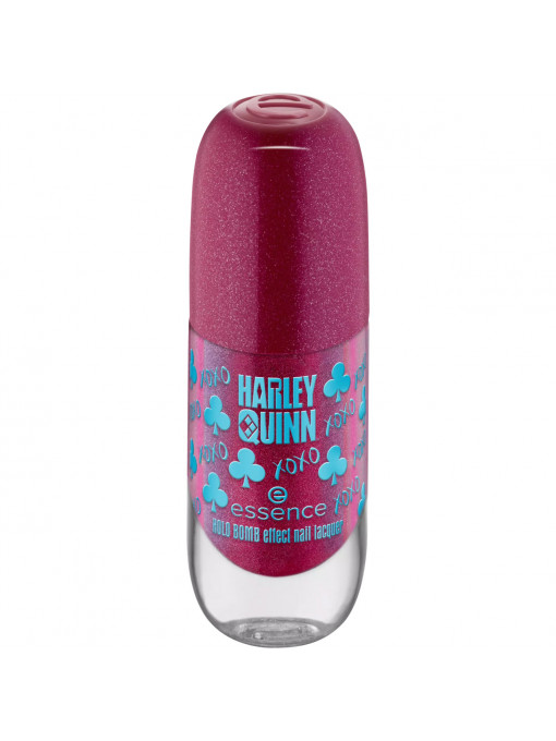 Lac de unghii Harley Queen Holo Bomb effect, XOXO, Harley 01, Essence