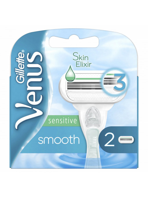 Lame de ras rezerve, Venus Sensitive Smooth, Gillette, 2 bucati