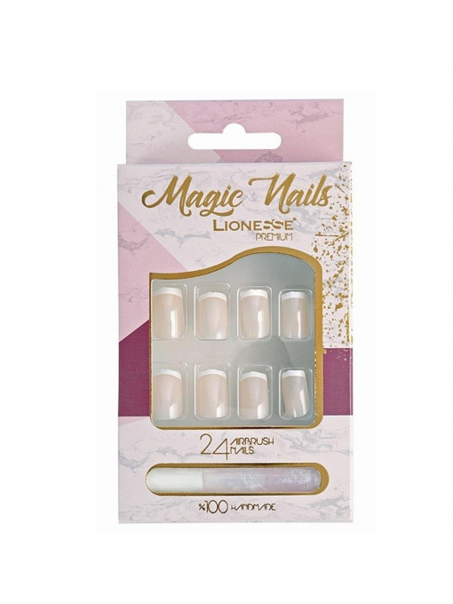 Unghii false, lionesse | Lionesse magic nails unghii false cu adeziv mn22 | 1001cosmetice.ro