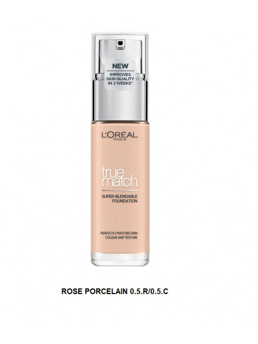 Make-up, loreal | Loreal true match super-blendable fond de ten rose porcelain 0.5.r/0.5.c | 1001cosmetice.ro
