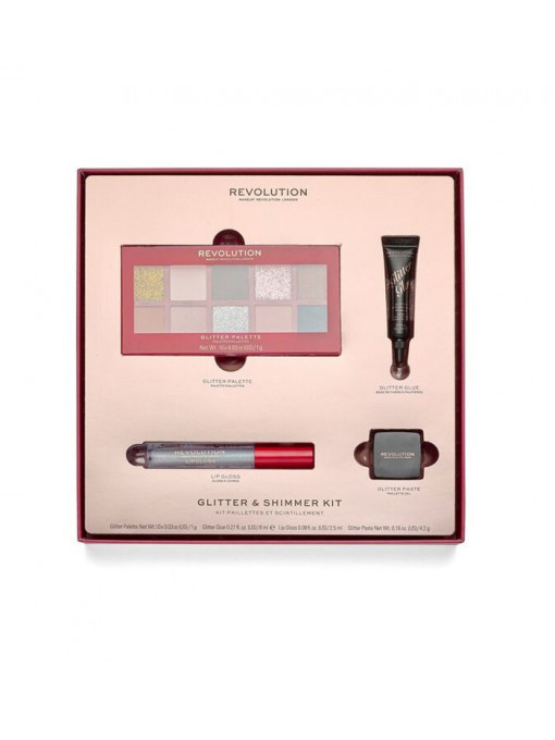 Seturi cadou dama | Makeup revolution london glitter & shimmer kit | 1001cosmetice.ro