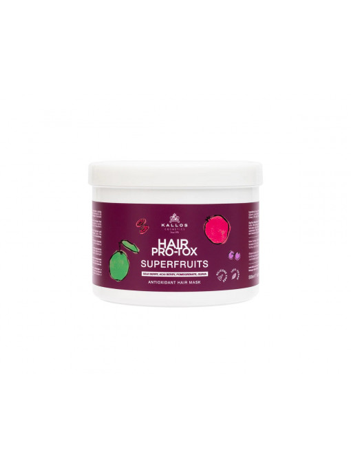 Masca de par hair pro-tox superfruits kallos, 500 ml 1 - 1001cosmetice.ro