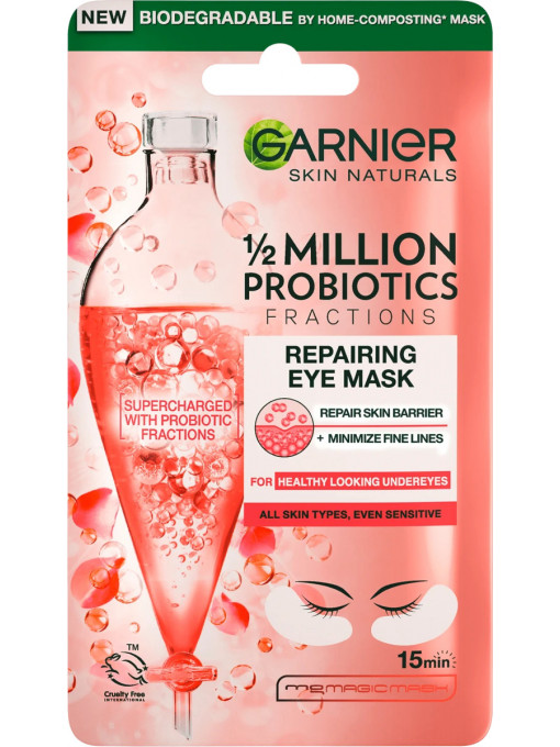 Garnier | Masca pentru ochi reparatoare cu fractii probiotice, garnier skin naturals | 1001cosmetice.ro