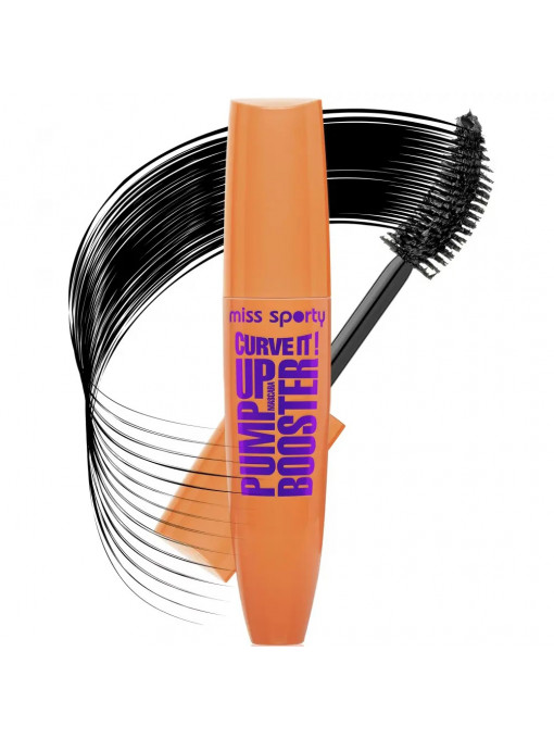 Rimel - mascara | Mascara pump up booster curve it! extra black, miss sporty , 12 ml | 1001cosmetice.ro