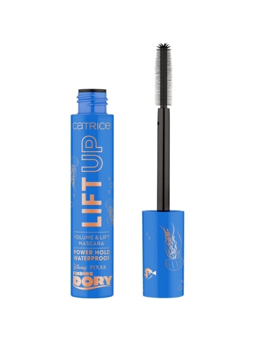 Mascara rezistenta la apa, Disney Pixar Finding Dory, Lift Up Volume & Lift Power Hold, Deep Black, Catrice, 11 ml